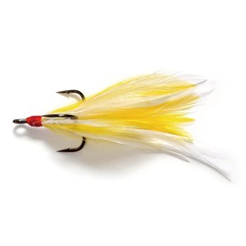 Megabass 34785 SLOWL FEATHER HOOK #1 Yellow/White