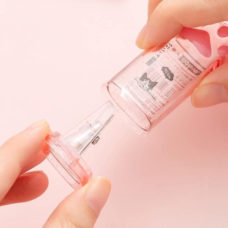 Cute Pink Cat Paw Pencil Sharpener Kawaii School Supplies Student