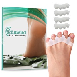 PEDIMEND Toe separator, Toe spacers, Gel Toe Separators, Bunion Correctors, Toe Spacers Toe Straightener Toe Stretcher Big Toe Correctors Toe Separator (White)
