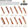 Kent Handmade Medium Coarse Toothed Dressing Hair Comb, 19 cm