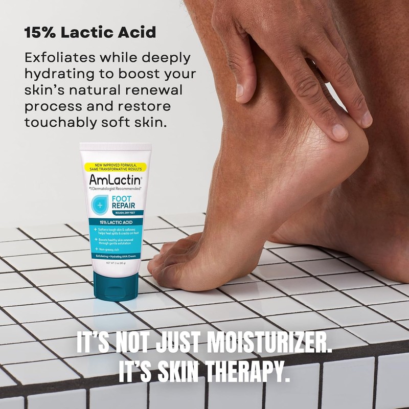 AmLactin Foot Repair Cream - Therapeutic Foot Cream for Dry