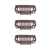50pcs 8 Tips 8 Teeth Snap Comb Wig Clips Stainless