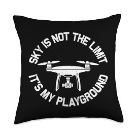 Funny Drone Design For Men Women Drone Camera Pilot Lovers Throw Pillow