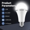 A19 Rechargeable Light Bulbs Emergency Light Bulb for Home, Led