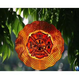 Unbranded Fire Department Badge 10inch Wind Spinner Birthday Christmas Gift US American