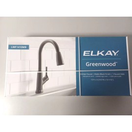 Elkay LWF1410MB Elkay Greenwood Matte Black Single Handle Pull-down Kitchen Faucet