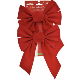 Black duck Set of 4 Red Velvet Festive Holiday Christmas Bows