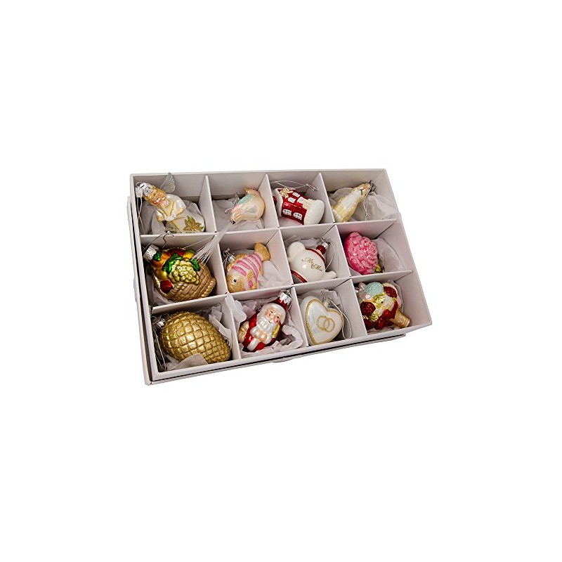 Kurt Adler Noble Gems Wedding Ornament (Set of 12), 2.75"-4"