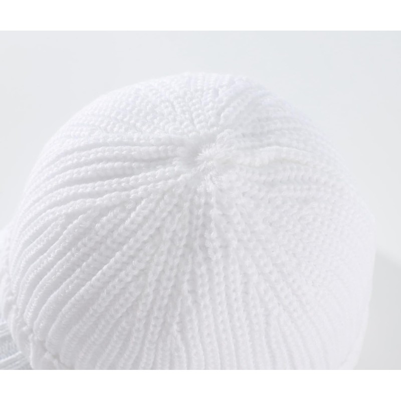 Magracy Mens Winter Hat with Visor and Thick Peak, White