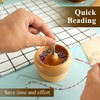 Bead Spinner Set with 2 Needles Wooden Spinner Beading Bowl