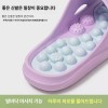발지압 아치 마사지 슬리퍼 미끄럼방지 남녀공용 지압용 [블루 소형 과립