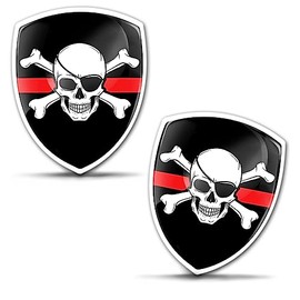 SkinoEu Car Flag Sticker Moto 3D Gel Emblem Domed Badge Set of 2 F 101