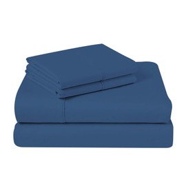 Loft Hotel Full Sheet Set - Navy 4 Piece Ultra-Soft Microfiber Bed Sheets - Double Brushed Breathable Bedding - Hypoallergenic - Wrinkle Resistant - Wicks Moisture