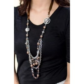 Paparazzi ALL THE TRIMMINGS brown necklace