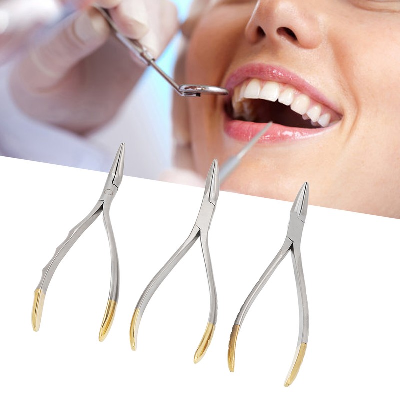 3pcs Dental Residual Teeth Fragments Extraction Pliers Stainless Steel Residual