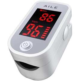 AILE AILE Pulse Oximeter Oxygen Meter Adults Accurate Fast Easy Larger Red Screen Oxygen Monitor with Lanyard Blood Saturation Monitor -O2 Saturation Meter Pulse-Oximeter