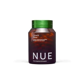 The Nue Co. GROWTH Phase Supplement, Supports Hair Growth, Reduces Breakage, Thicker & Fuller Hair, Contains Vitamins, Reishsi Mushrooms, Proteins & Adaptogens, Vegan, Gluten Free, 30 Capsules