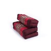 GABUR Foldable Meditation Cushion, 100% Kapok, Red Elephants, 25.5"x19.5"