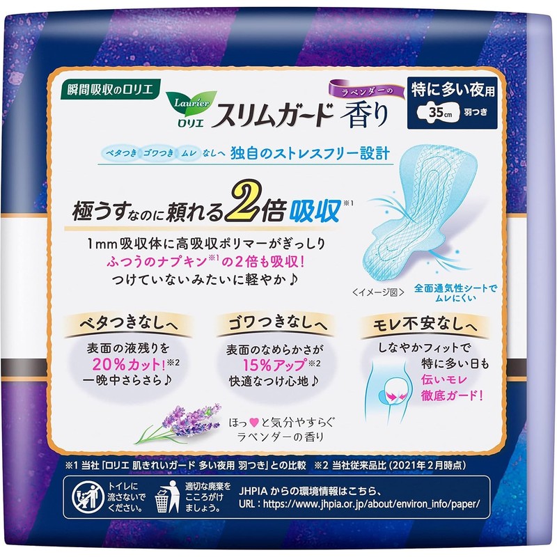 Ace Organic Nature Slim Guard: Strong Night Use, 350 Wings,