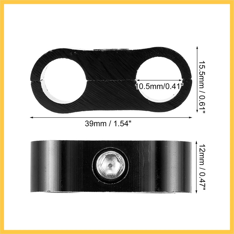 REPAIROCK 3pcs AN4 Car Hose Separator Clamp Fuel Line Connector