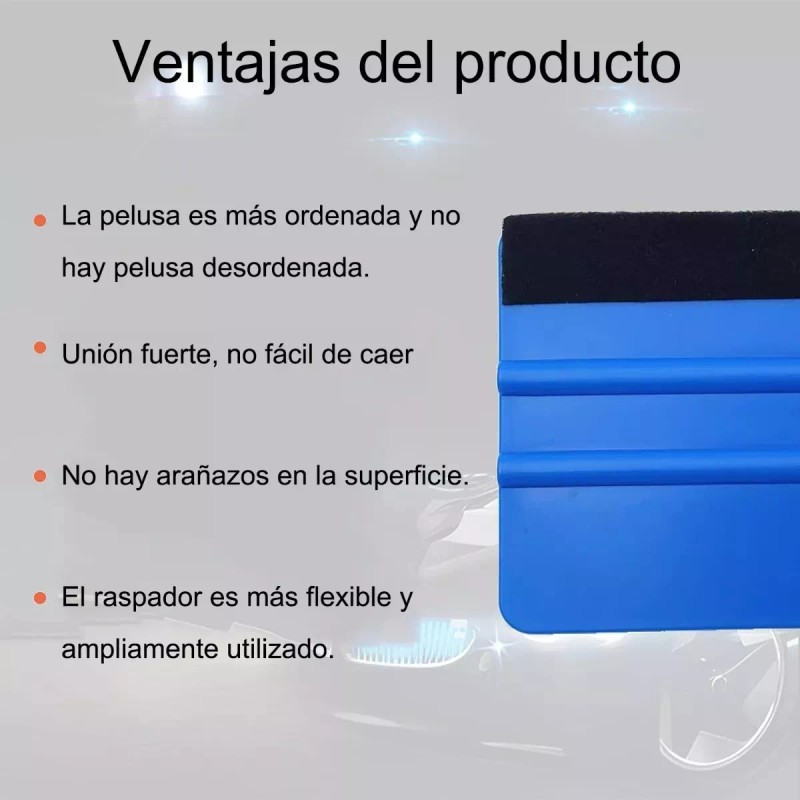 Estuchelandia 5 Pzas Squeege Espatula Rascador Aplicador Vinil Auto Carro