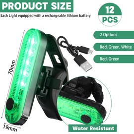 Treela 12 Pieces Battery Boat Navigation Lights Battery Powered Kayak Lights for Night Operated Boat SternLed Boats Safety for Pontoon,Dinghy 4 Types Flashing Mode(Red, Green, White)