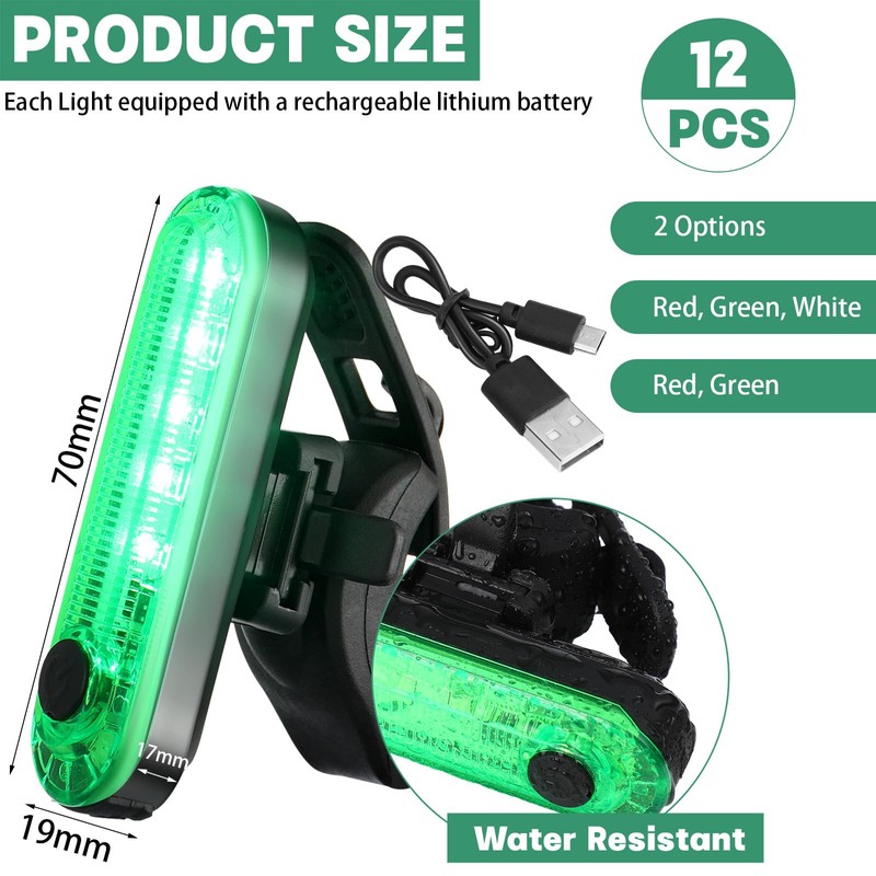 Treela 12 Pieces Battery Boat Navigation Lights Battery Powered Kayak