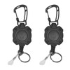 2 PCS Retractable Key Chain High Resiliency 31.5in Frosted Shell