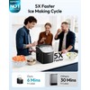 EUHOMY Countertop Ice Maker Machine with Handle, 26.2lbs Per Day,