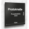 A 2063 Door Sign Black Matt UV Print 12 x