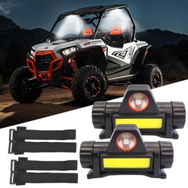 Tavaray UTV Dome Light Rechargeable UTV Interior Light Compatible with Polaris RZR Can Am Talon Kawasaki Golf Cart Boat Off-Road Work for 1.75"-2.35" Roll Bar Cage Mount Interior Lights 2-Pack
