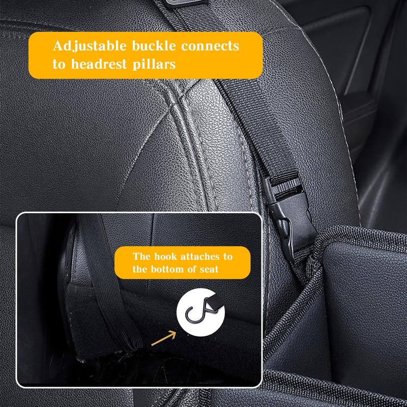 COGEEK Car Storage Organizer Between Seats with Tissue Holder |