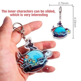 Llavero de una pieza con diseño de barco pirata Thousand Sunny- Going Merry acrílico para barco de una pieza coleccionable, Goingmerry, Talla única