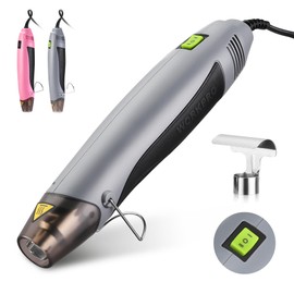 WORKPRO Heat Gun, 400W Mini Hot Air Gun with Reflector Nozzle, 2 Temp Settings 482℉(250℃)/842℉(450℃) and 5.9ft Long Cable Overload Protection for Craft Embossing, Shrink Wrapping PVC, Drying Paint