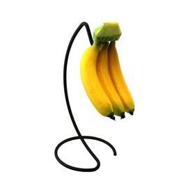 Dependable Industries Banana Tree Holder Rack - Ripen Fruit Evenly, Prevent Bruising & Spoiling - Metal, Black Matte for Kitchen Counter