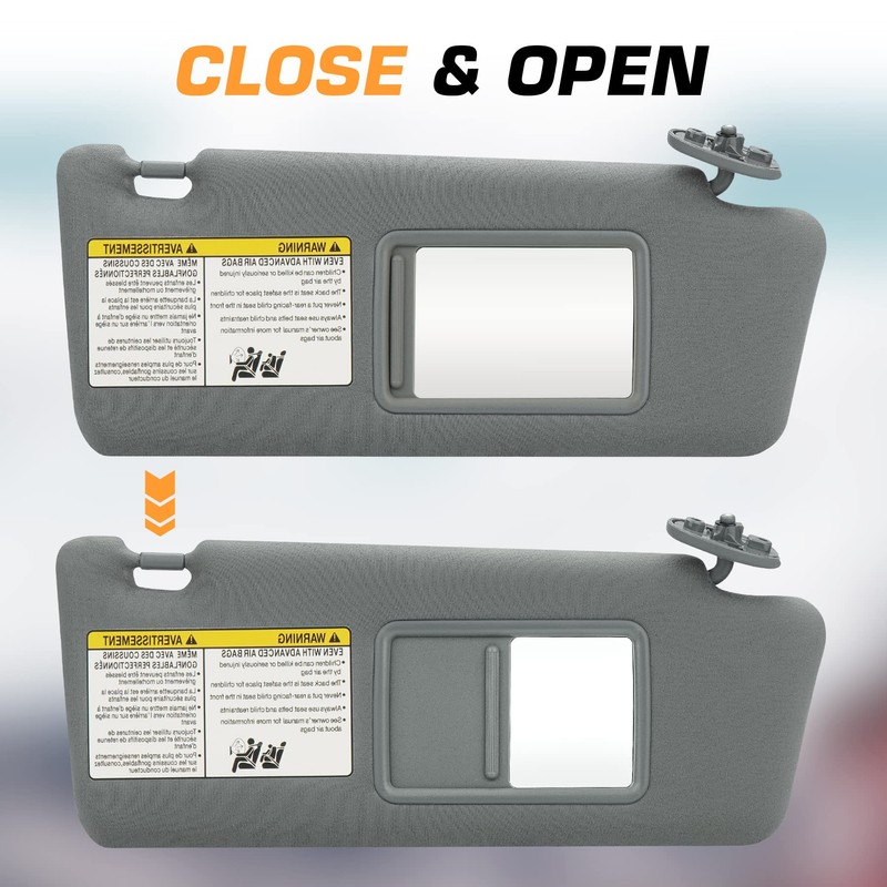 TadaMark Right Passenger Side Sun Visor Fit for Toyota Tacoma