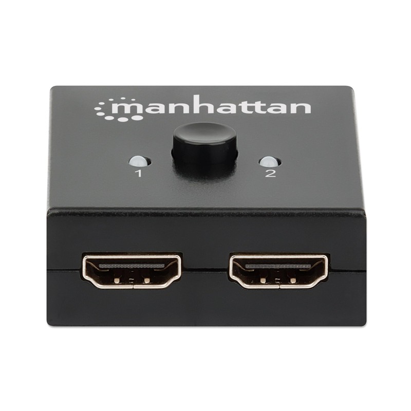 Manhattan Products 4K BI-Directional 2-Port HDMI Splitter/Switch, 4K@30Hz, Manual Selection,