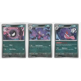Gengar 057/091 - Paldean Fates – Pokemon – Evolution Card Lot - Set Gastly Haunter