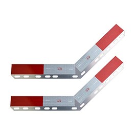 TBOZZ Aluminum Angled Mud Flap Strip Conspicuity Reflector Top Flap Plates