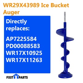 US-Based & Operated Supplier - WR29X43989 Ice Bucket Auger - Compatible with GE Hotpoint Refrigerator - Replaces WR17X10925, WR17X11263