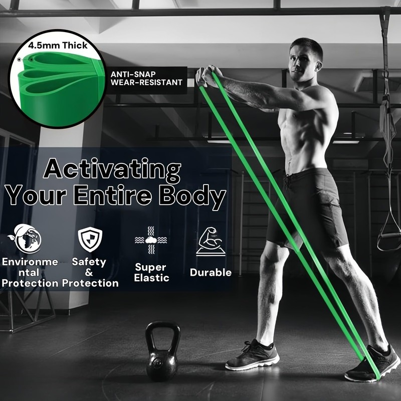 Fitnessbänder 5er-Set,Widerstandsstufen,Gymnastikband,Klimmzugband,Widerstandsbänder,Resistance Bands für Yoga,Pilates,Training,Physiotherapie,Klimmzughilfe,Krafttraining für Männer und Frauen