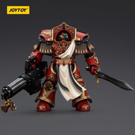 JOYTOY Warhammer 40k Blood Angels, 1/18 Blood Angels Crimson Paladins Squad Crimson Paladin with Iliastus Assault Cannon Action Figure Collect Model