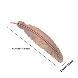 8PCS Metal Feather Bookmark, Retro Vintage Classical Feather Gift for Women,Teacher, Friends,Girls, Readers and Book Lover-Ancient Cyan