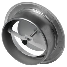 EUROPLAST Diameter 150 mm, white plate valve, exhaust air ceiling valve, ventilation made of sheet steel, wall, valve disc, ventilation