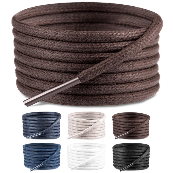 SULPO Tear-Resistant Shoelaces - Round Oxfrod Shoelaces - Waxed Shoelaces