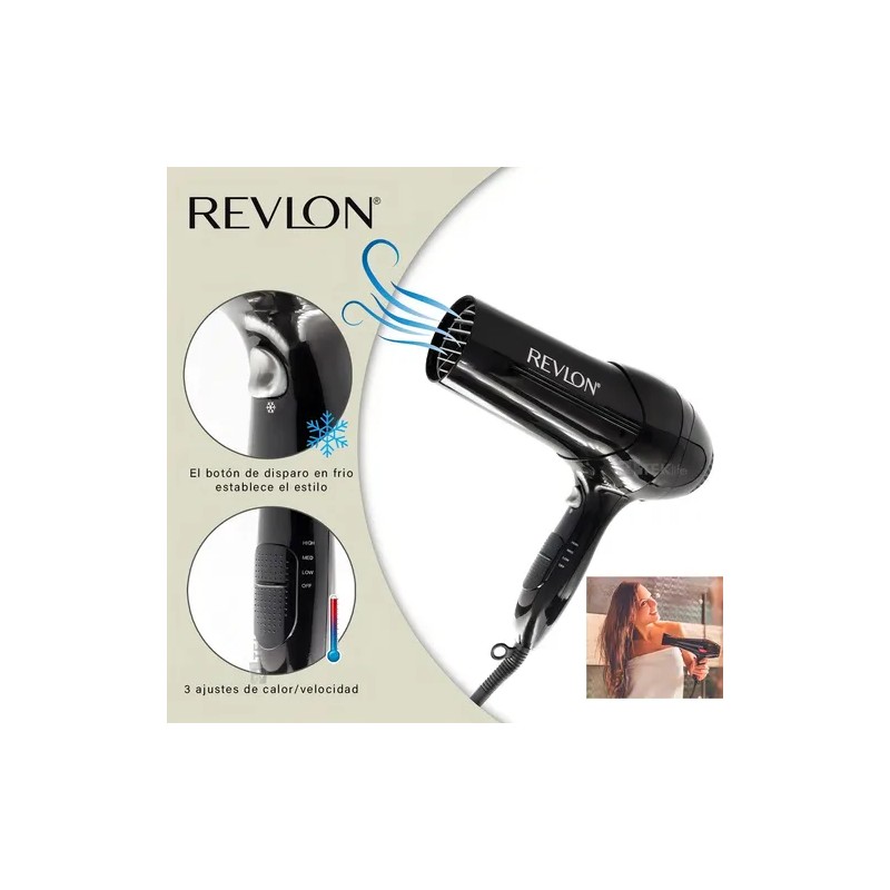 Secadora de cabello RevlonEssentials RV408 negra