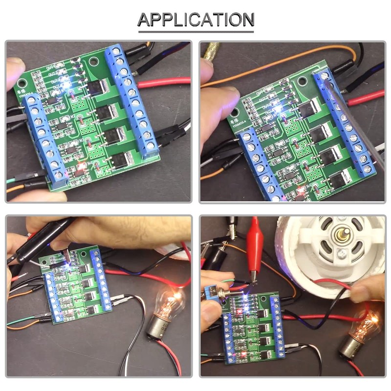 Youmile 4-Channel Driver Module PWM MOS FET Trigger Switch Module