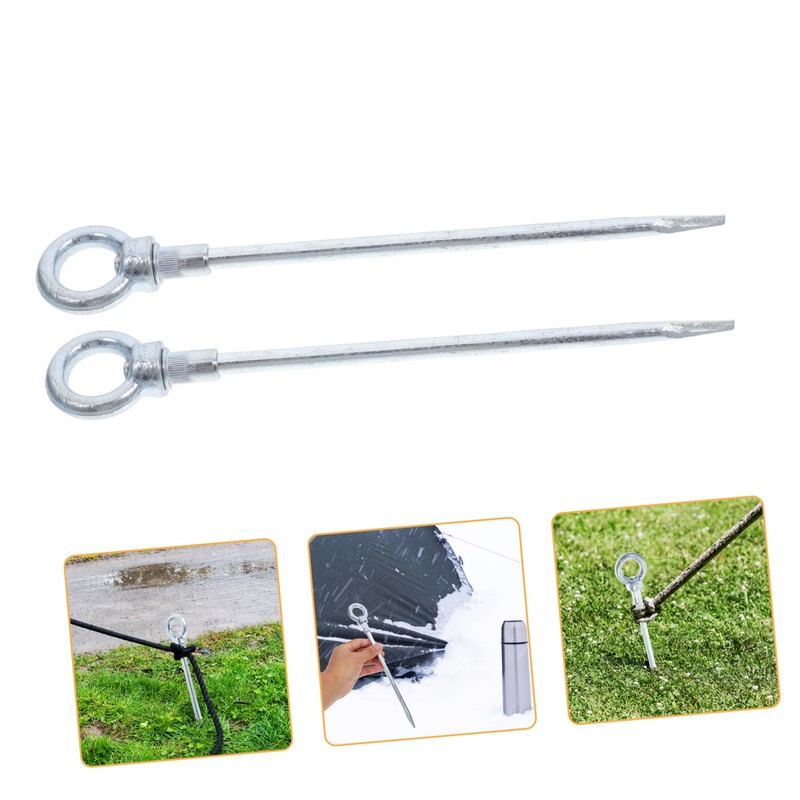Sosoport 2pcs Heavy Duty Tent Stakes Extra Tent Pegs for