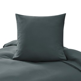 puredown® Bed Linen Set 135 x 200 cm + 1 Pillowcase 80 x 80 cm - Breathable Microfibre, Super Soft, Oeko-Tex, 2-Piece, Anthracite