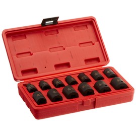 Sunex 3675 3/8-Inch Drive Standard Metric 12 Point Impact Socket Set, 13-Piece